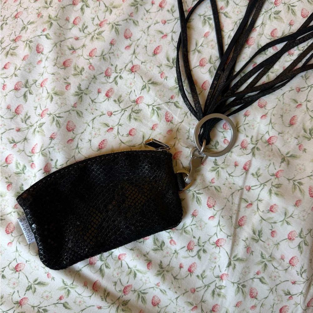 Black Rough and Tumble Keychain Wallet